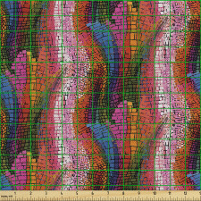 Soyut Parça Kumaş Rengarenk Mozaikli