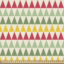 Geometrik Parça Kumaş Rengarenk Şık Üçgenler