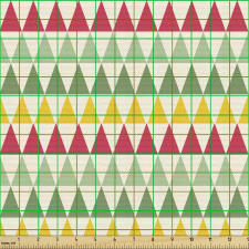 Geometrik Parça Kumaş Rengarenk Şık Üçgenler