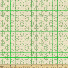 Soyut Parça Kumaş Yeşil Dekoratif Yapraklar