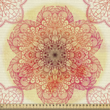 Bohem Parça Kumaş Karışık Çiçekli Mandala