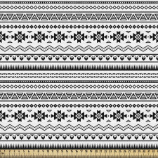 Etnik Parça Kumaş Tribal Motifler Geometrik Desen