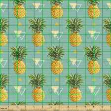 Tropikal Parça Kumaş Leziz Ananas Desenli