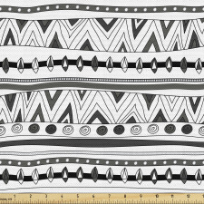 Çizgili Parça Kumaş Sade Gri Beyaz Geometrik