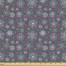 Kar Tanesi Parça Kumaş Çiçek Benzeri Süslü Kış Motifleri