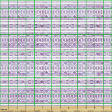 Geometrik Parça Kumaş Mor Desenli