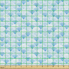 Geometrik Parça Kumaş Sulu Boya Ombre Daire Desenli