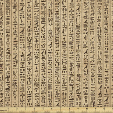 Antik Parça Kumaş Mısır Hiyeroglif Yazısı Papirüs El Yazması