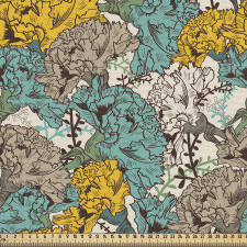 Bitki Parça Kumaş Sulu Boyayla Yapılmış Şakayık Çiçekleri Afişi