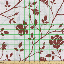 Bitki Parça Kumaş Kırmızı Çiçek Silüetli Güzel Duvar Kağıdı