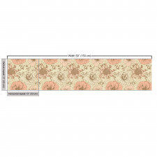 Bitki Parça Kumaş Güzel Dekoratif Çiçekli Retro Duvar Kağıdı