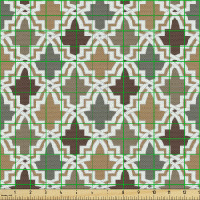 Geometrik Parça Kumaş Antika Süslemeli Mozaik Desenli Görsel