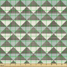 Geometrik Parça Kumaş Çizgili Koyu Zeminde Üçgenli Çalışma