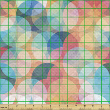 Geometrik Parça Kumaş Yuvarlak Şekilli Bulanık İllüstrasyon