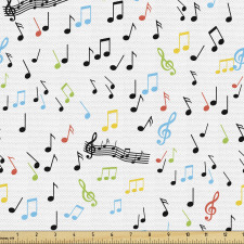 Melodi Parça Kumaş Elektronik Müzik Notaları Çizimli Görsel