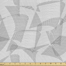 Geometrik Parça Kumaş Kıvrımlı Çizgilerden Oluşan İllüstrasyon