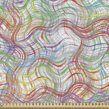 Geometrik Parça Kumaş Dalgalı Çizgili Yaratıcı İllüstrasyon