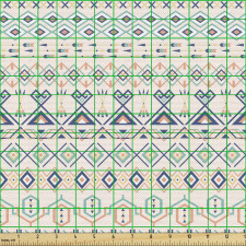 Geometrik Parça Kumaş Etnik Şekilli Afrika Temalı Kompozisyon