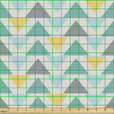 Geometrik Parça Kumaş Farklı Yönde Üçgenli Basit Kompozsyon