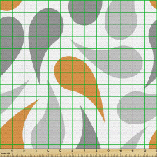 Geometrik Parça Kumaş Düz Zeminde Damla Figürlü İllüstrasyon