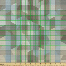 Geometrik Parça Kumaş Dörtgenlerden Oluşan Pikselli Kompozisyon