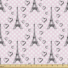 Eyfel Kulesi Parça Kumaş Parisin En Meşhur Yapısı ve Kalpler