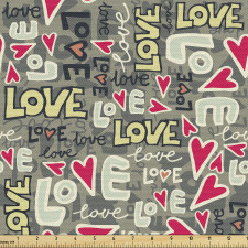Sevgililer Günü Parça Kumaş Aşk Yazılı Sevgi Sembolleri Model