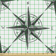 Pusula Parça Kumaş Yön Bulmaya Yarayan Alet Tekrarlı Model