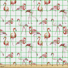Doğa Parça Kumaş Tekrarlanmış Farklı Hareketler Yapan Flamingo