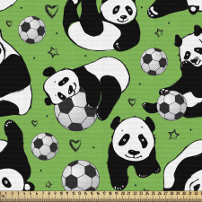 Futbol Parça Kumaş Ayak ile Oynanan Sporun Topu ve Panda Model