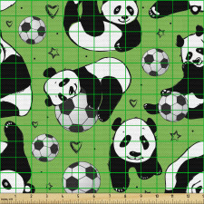 Futbol Parça Kumaş Ayak ile Oynanan Sporun Topu ve Panda Model