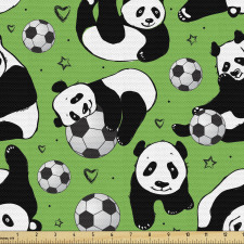 Futbol Parça Kumaş Ayak ile Oynanan Sporun Topu ve Panda Model