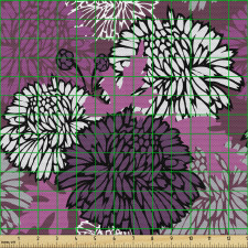 Yaprak Parça Kumaş Uyumlu Renklerle Yapılmış Çizgi Roman Çiçek