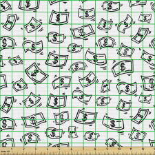 Finans Parça Kumaş Monokrom Amerikan Banknot İllüstrasyonları