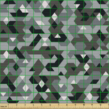 Geometrik Parça Kumaş Minimal Kesintisiz Soyut Şekiller Desen