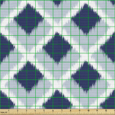 Geometrik Parça Kumaş Çapraz Çizgiler Arasında Kare Şekiller