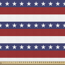 Amerika Parça Kumaş Tekrarlı Soyut ABD Bayrakları Örüntüsü