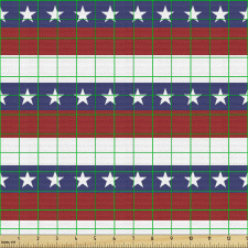 Amerika Parça Kumaş Tekrarlı Soyut ABD Bayrakları Örüntüsü