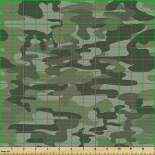 Soyut Parça Kumaş Asker Yeşili Renklerinde Kamuflaj Deseni