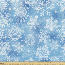 Grafik Parça Kumaş Bulanık Zeminde Farklı Kar Tanesi Sembolleri