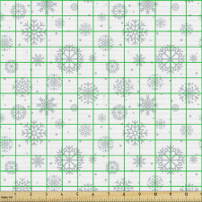 Grafik Parça Kumaş İrili Ufaklı Çeşitli Kar Taneleri Çalışması