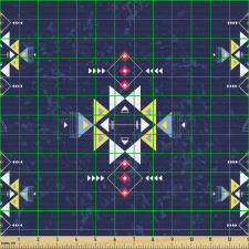 Şekilli Parça Kumaş Dalgalı Arka Planda Geometrik Desenler