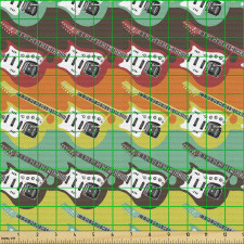 Müzik Parça Kumaş Çizgili Arka Planda Elektronik Gitar Afişi