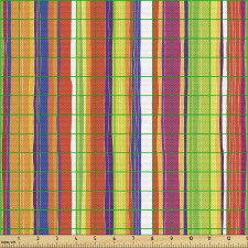 Geometrik Parça Kumaş Dikey Şerit Halinde Çizgisel Motifli Afiş