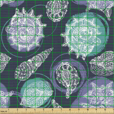 Canlılık Parça Kumaş Çoklu Deniz Kabukları Figürlü Suvar Kağıdı