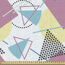 Geometrik Parça Kumaş Yuvarlak Koni Kare Üçgen Figürlü Poster