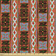 Kültürel Parça Kumaş Afrikan Sembolleri Detaylı Duvar Kağıdı