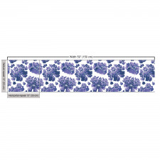 Bitki Parça Kumaş Sulu Boyayla Yapılmış Tekrarlayan Çiçek Afişi