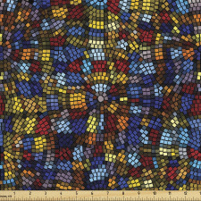 Etnik Parça Kumaş mozaik Desenli Geometrik Koyu Duvar Kağıdı