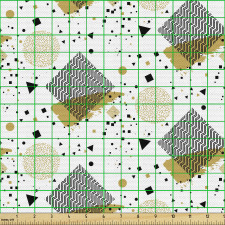 Geometrik Parça Kumaş Üçgen Kare Yuvarlak Çizgili İllüstrasyon